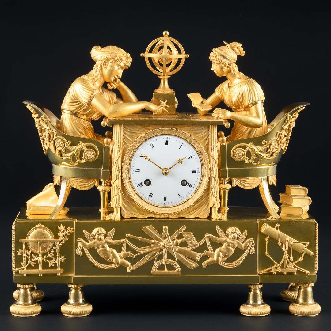 Claude Galle - Rare Empire Mantel Clock “ The Astronomy Lesson ” - Circa 1807