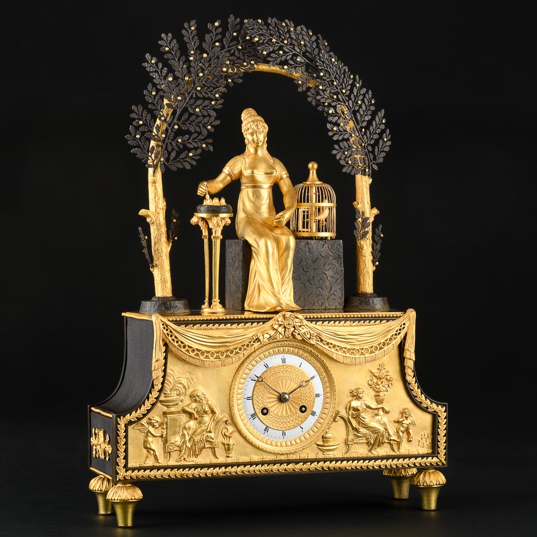 Jean - Simon Deverberie - Rare Pendule “ Joséphine ” D’époque Directoire (1795-1799)-photo-2