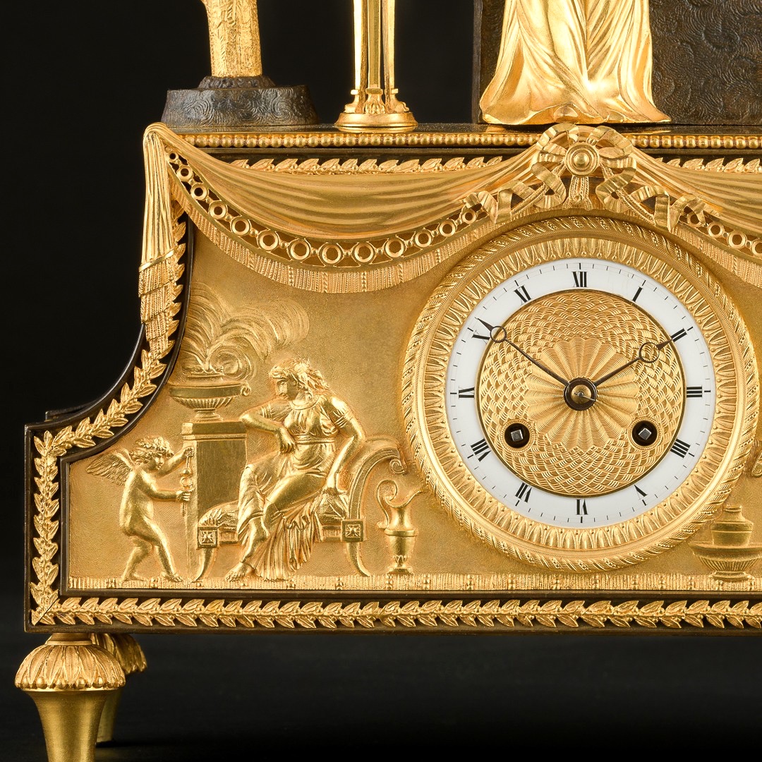 Jean - Simon Deverberie - Rare Pendule “ Joséphine ” D’époque Directoire (1795-1799)-photo-3