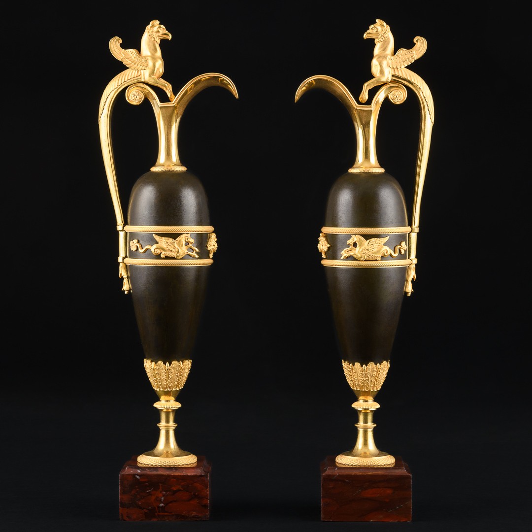 Claude Galle - Large Pair Of Empire Ewers - Circa 1810