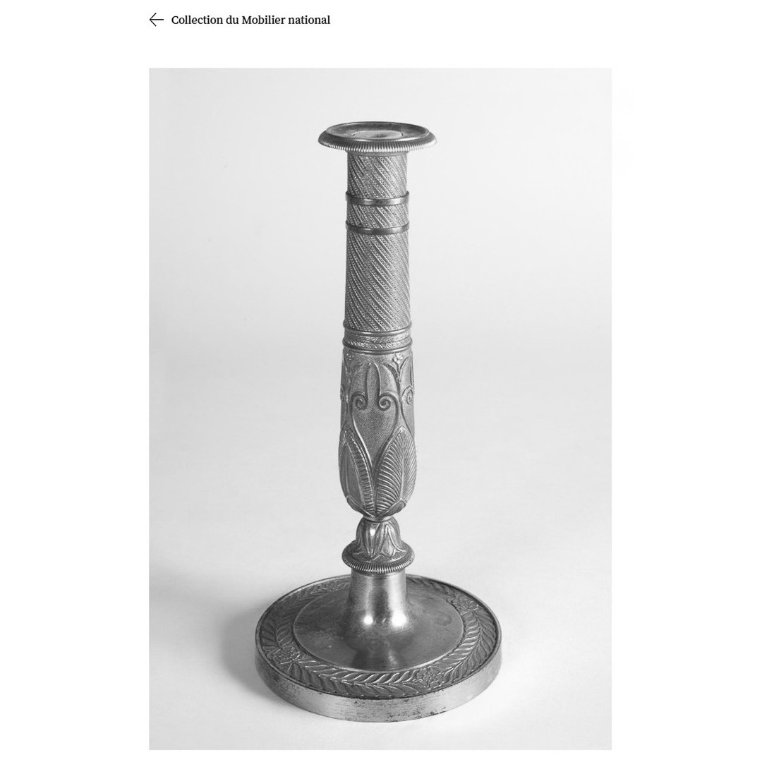 Louis - Isidore Choiselat - Rare Pair Of Empire Candlesticks - Circa 1810-photo-2