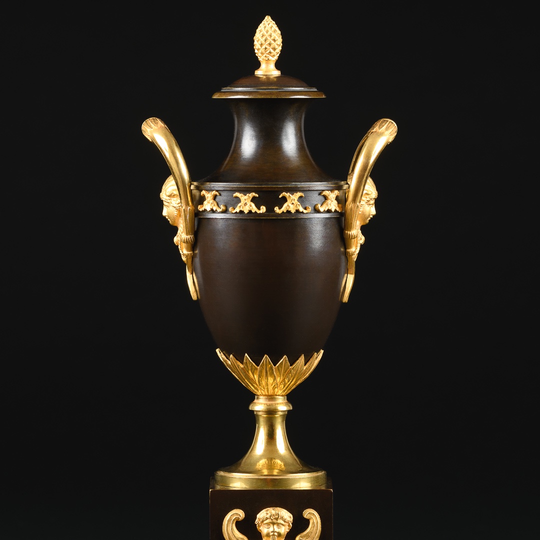 Rare Paire de cassolettes / bougeoirs à double usage d’époque Consulat (1799-1804)-photo-2
