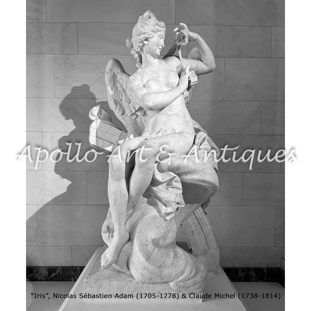 Signed Thomire - Mythological Empire Mantel Clock “ Iris Attaching Her Wings ”-photo-7