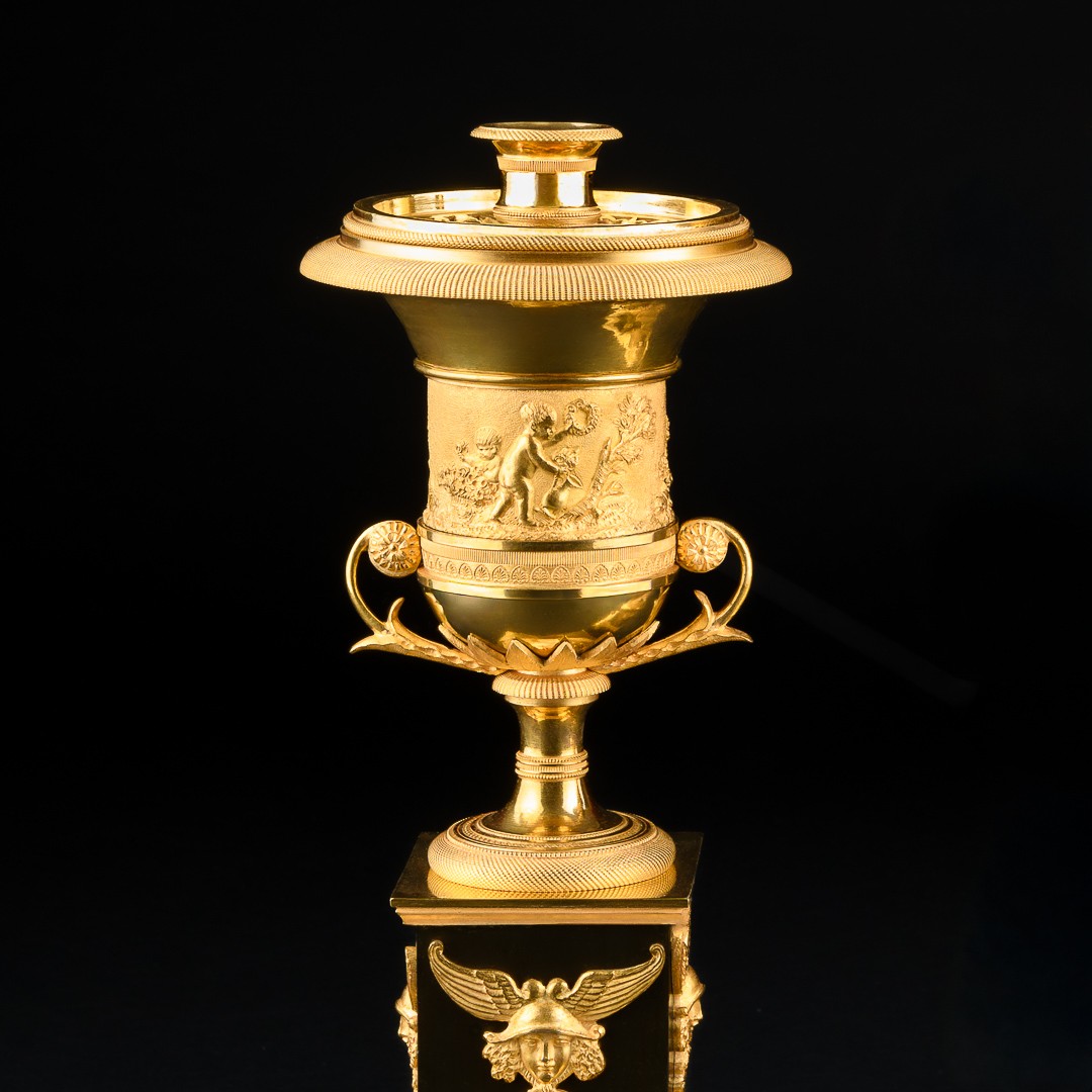 Rare Pair Of 18th Century Directory Period Cassolettes / Candleholders For Double Use -photo-2