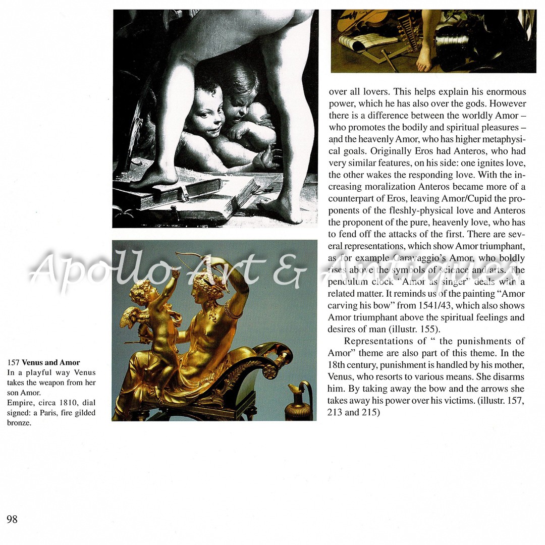 Rare Pendule Empire mythologique « Vénus désarmant l’Amour » - Vers 1810-photo-8