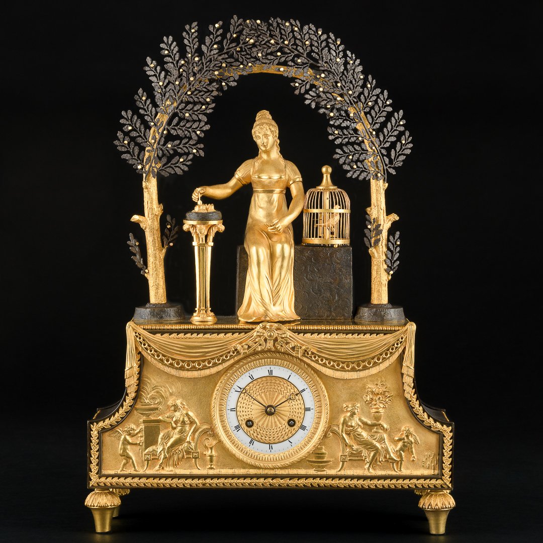 Jean - Simon Deverberie - Rare Pendule “ Joséphine ” D’époque Directoire (1795-1799)-photo-1