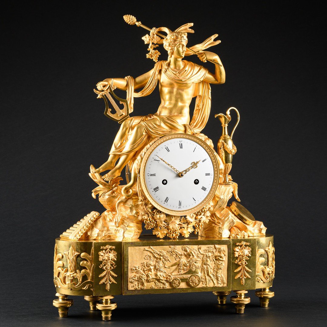 Pierre Philippe Thomire - Important And Rare Early Empire Period Clock With Bacchus    -photo-6