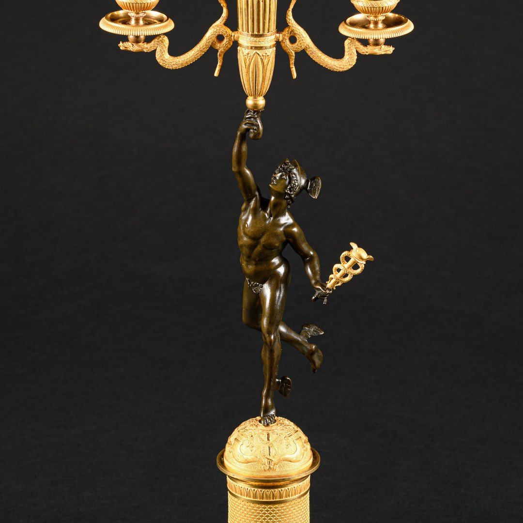 Remarkable Pair Of Empire Period Candelabra With Mercury -photo-5