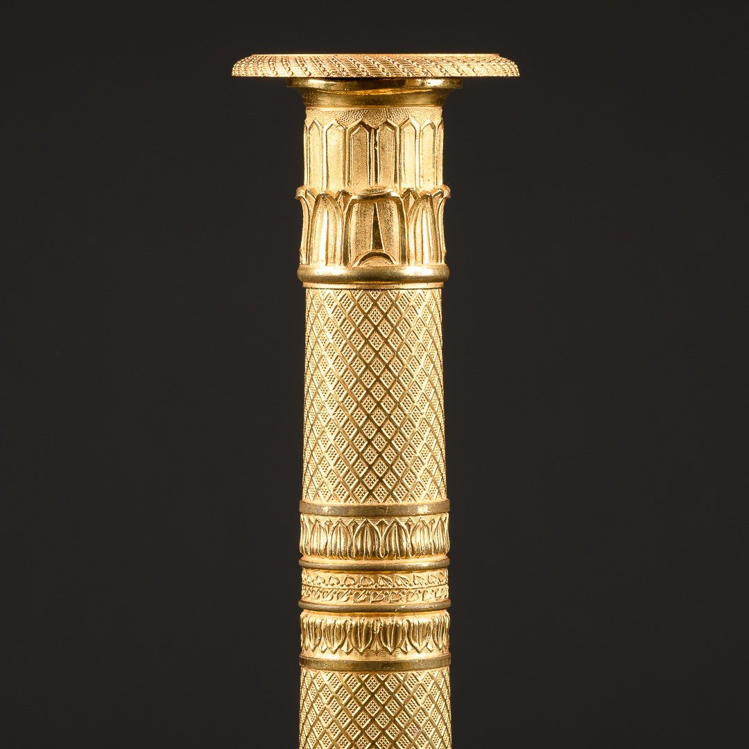 Pierre Philippe Thomire - Sublime Grande Paire De Bougeoirs D’époque Empire-photo-4