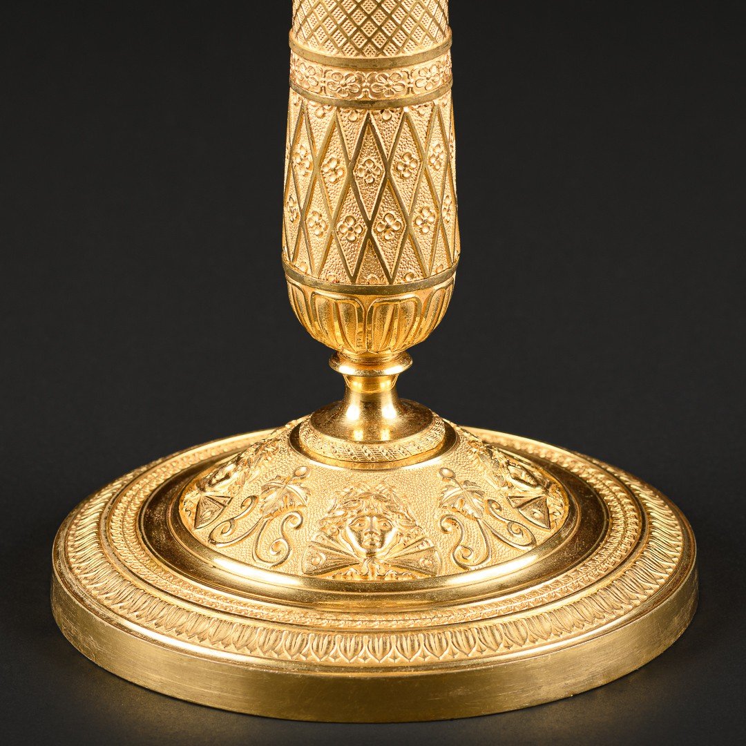 Pierre Philippe Thomire - Sublime Grande Paire De Bougeoirs D’époque Empire-photo-1