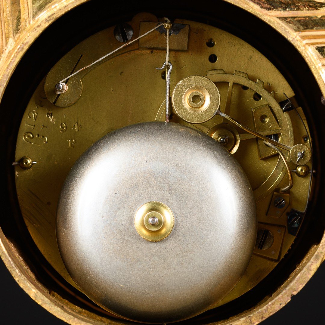 Jean - André Reiche - Importante Pendule Empire “ Chariot De Télémaque -photo-7