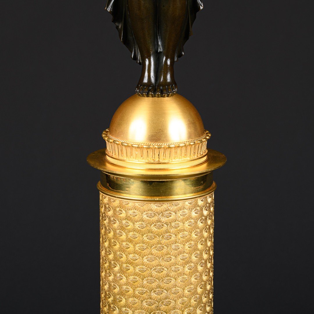 Spectacular Pair Of Empire Candelabra With Winged Victories -photo-6