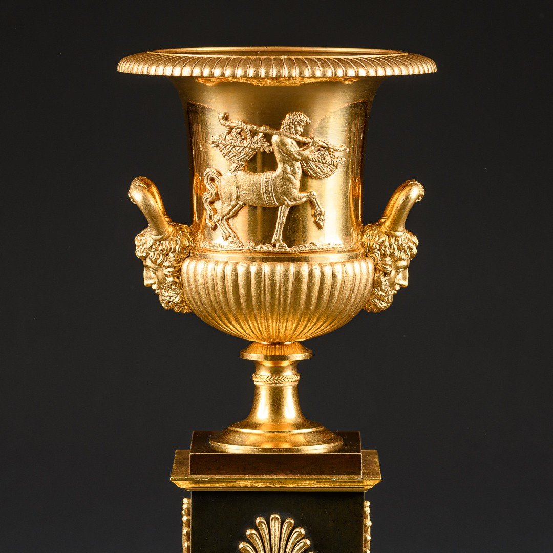 Signé Claude François Rabiat - Magnifique Paire De Vases Empire Médicis-photo-3