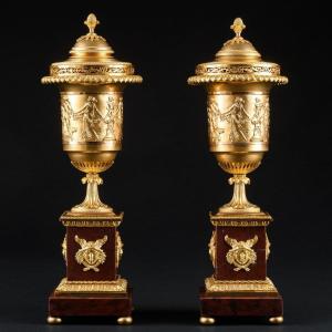 Jean - Baptiste Héricourt - Important Pair Of Directory Period Cassolettes
