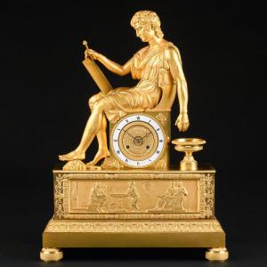 Imposing Historical Empire Mantel Clock “ Alexander The Great ”