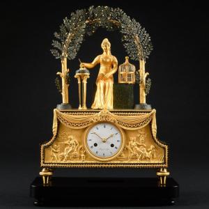 Jean - Simon Deverberie  - Rarissime Pendule D’époque Directoire “ Joséphine ” 