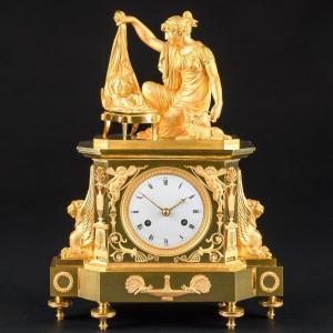 Refined Empire Mantel Clock “ L’inquiétude Maternelle ” -  Circa 1806