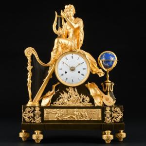 Important Empire Mantel Clock “ Allegory Of The Arts & Sciences”  Signed Jean - Simon Bourdier 
