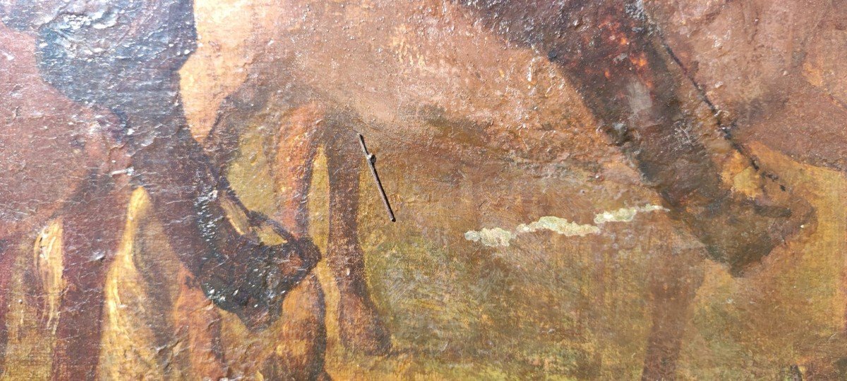 Painting Hst Louis XIV At The Siege Of Lille XVIIth Century-photo-4