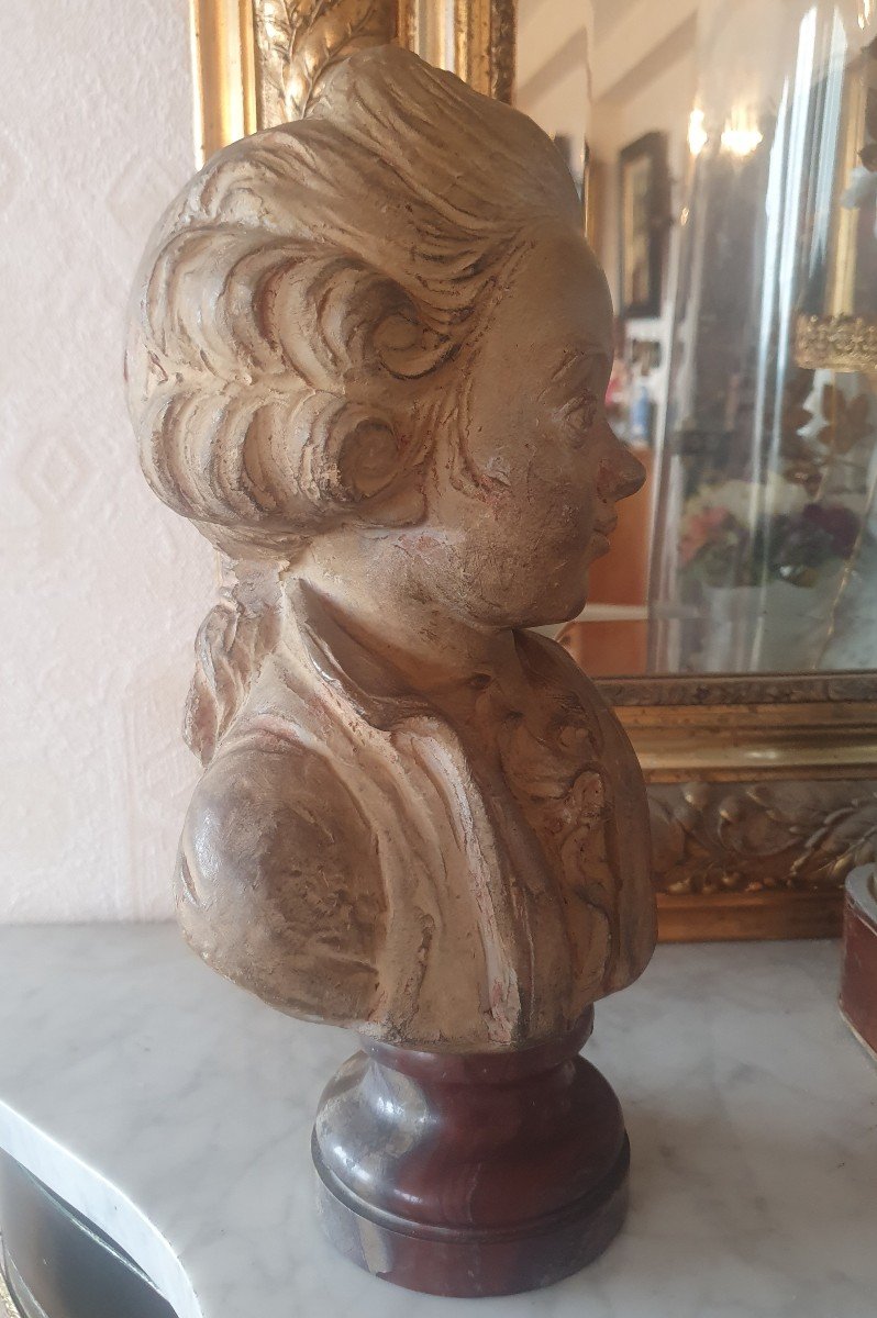 Fernando Ciancianaini (1889 - 1954)  Very Charming 18th Century Terracotta Bust Signed -photo-4