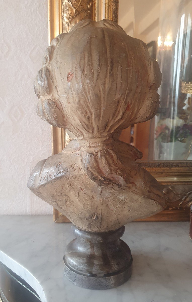 Fernando Ciancianaini (1889 - 1954)  Very Charming 18th Century Terracotta Bust Signed -photo-1
