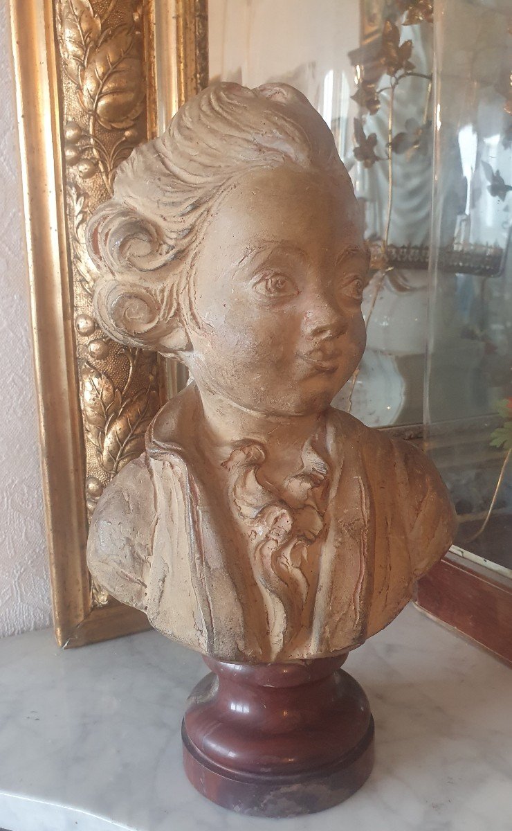 Fernando Ciancianaini (1889 - 1954)  Very Charming 18th Century Terracotta Bust Signed 