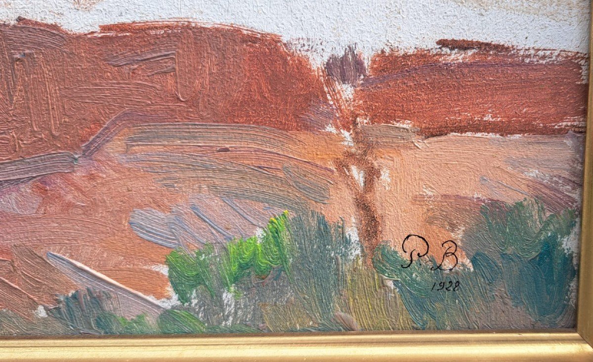 Deux Tableaux Orientaliste Pierre Benoit (1886 - 1962) Peintre Voyageur écrivain Art Deco Maroc-photo-4