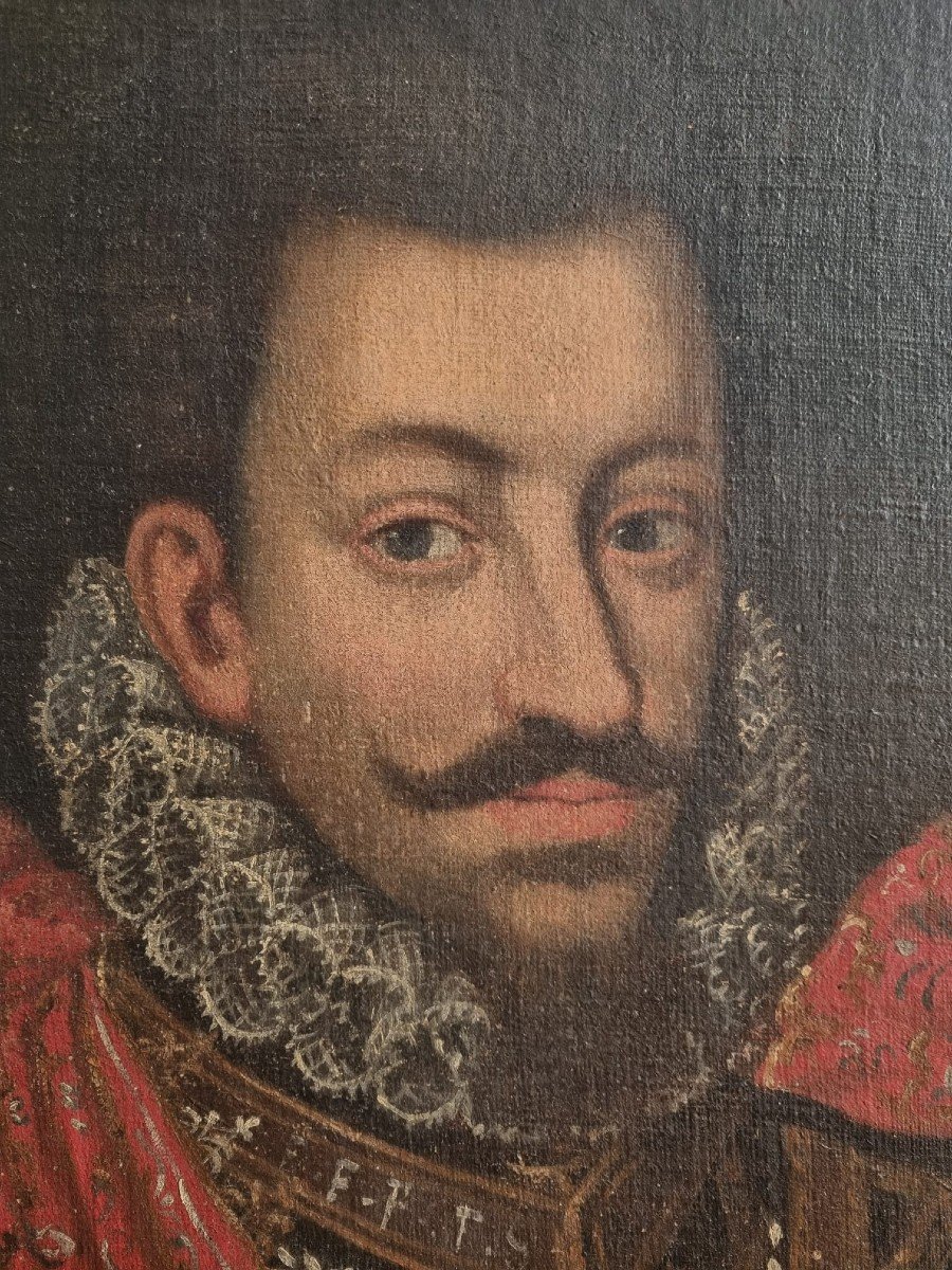 Portrait De Charles-emmanuel 1er (1562-1630) Duc De Savoie Prince De Piémont Pantoja De La Cruz XVIIe-photo-2