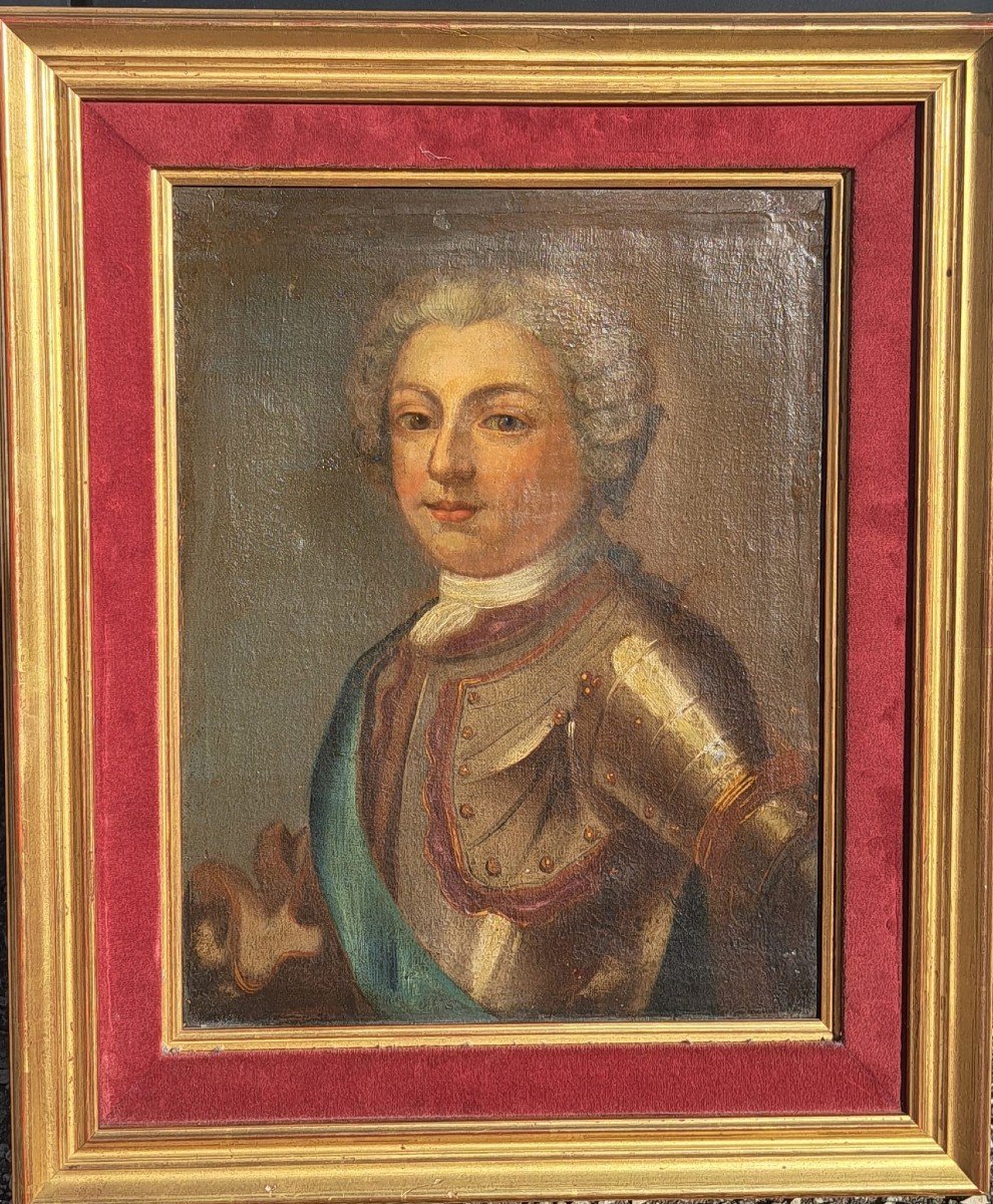 Portrait Of King Louis XV (1710-1774) Oil On Canvas Eighteenth