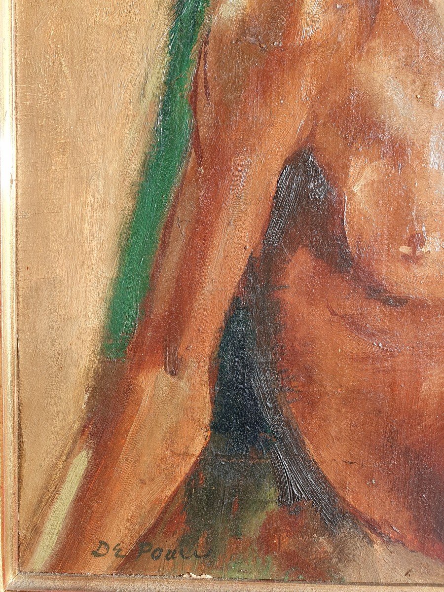 Portrait De Femme Africaine Signé Paul De Pauw Africaniste XXe Peintre Voyageur Belge-photo-4