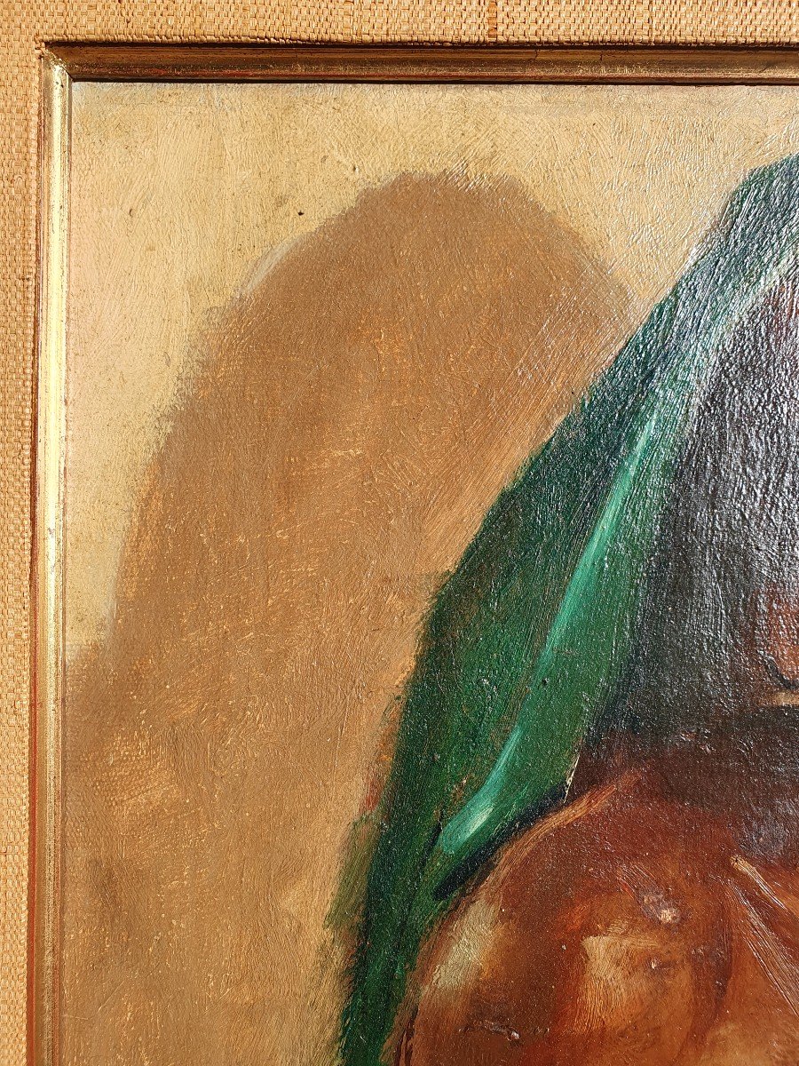 Portrait De Femme Africaine Signé Paul De Pauw Africaniste XXe Peintre Voyageur Belge-photo-3