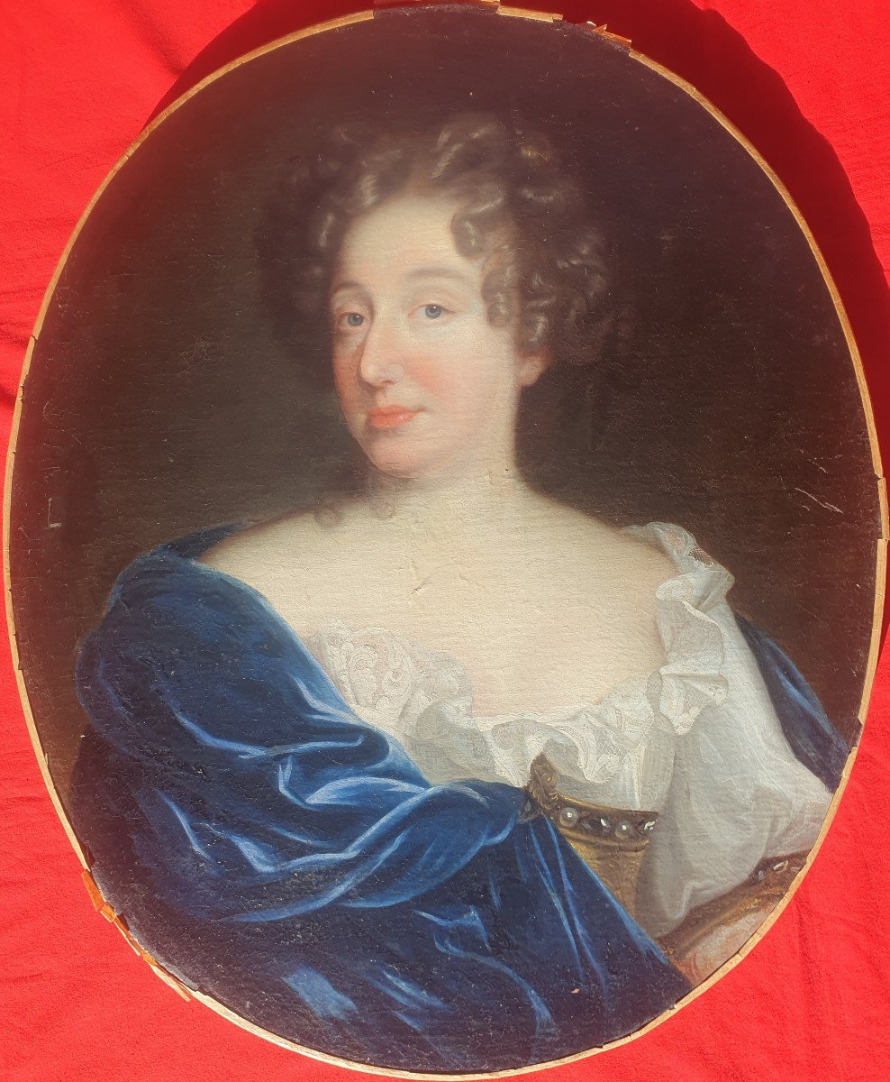 Portrait Of Anne Marie Louise d'Orléans (1627-1693) Duchess Of Montpensier 17th Century