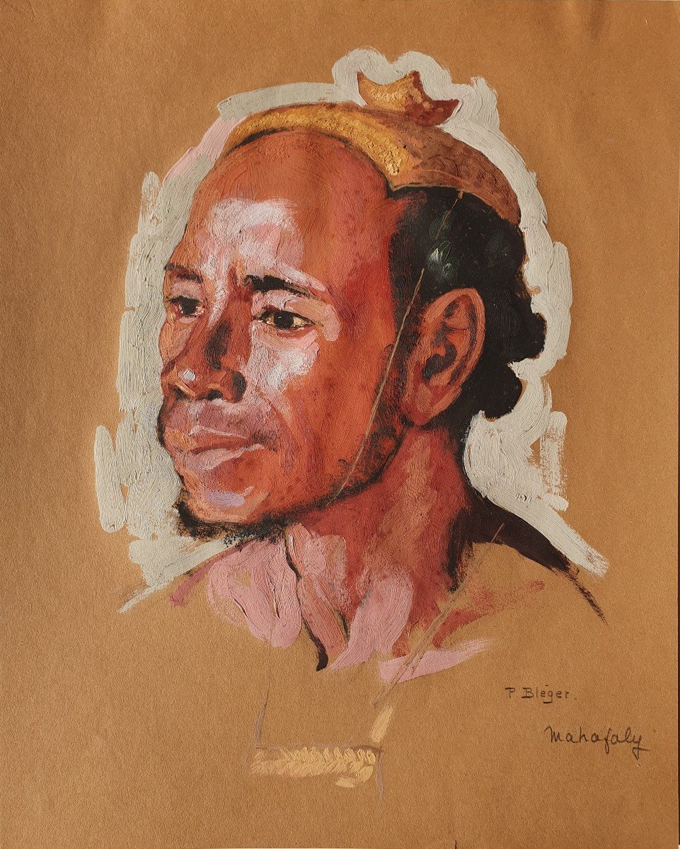Portrait Of A Malagasy Man Paul Léon Bléger Africanist Traveler Painter Madagascar