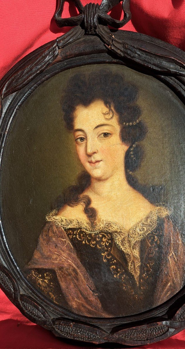 Portrait Of Mademoiselle De Nantes (presumed To Be) Daughter Of Louis XIV And Madame De Montespan 17th Century-photo-2