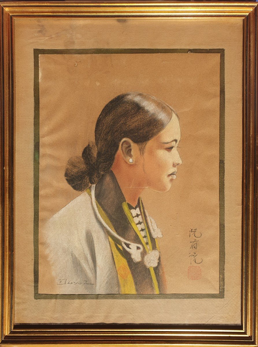Nguyen Huu Duyet (xxe) Six Portraits De Femmes Indochine Vietnam 1930-photo-2