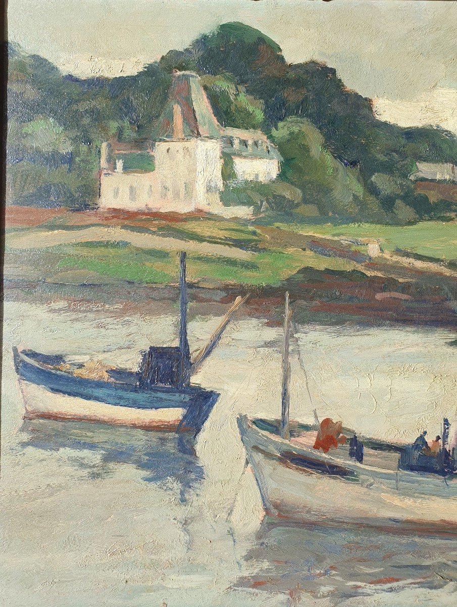 Tristan Island Bay Of Douarnenez André Strauss (1885-1975) Marine Brittany-photo-4