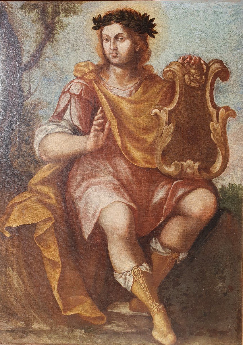 Apollo And His Lyre, God Of The Arts, Greek, Roman Mythology, 17th Century Italian School -photo-2