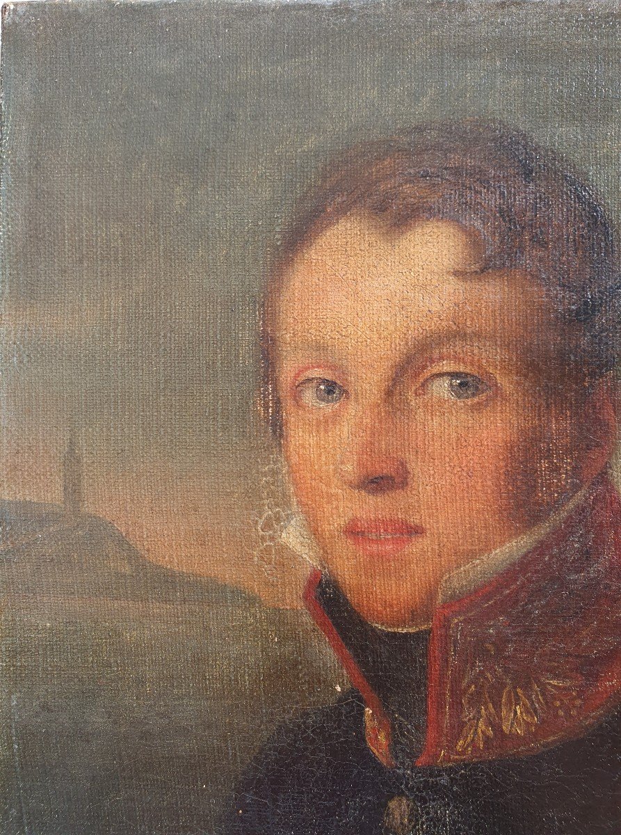 Portrait De Jeune Officier, Ecole Française Du Début Du XIXe Siècle, Napoléon 1er-photo-3