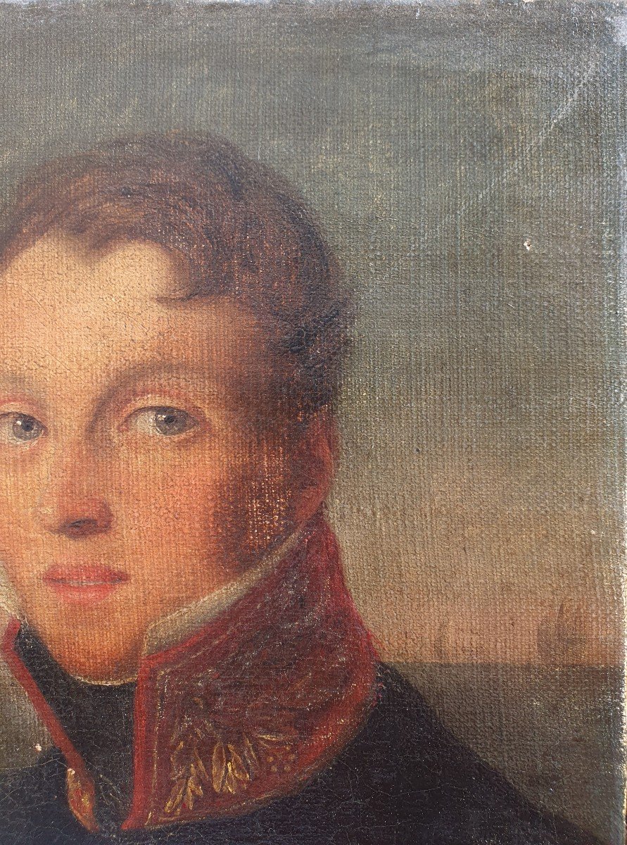 Portrait De Jeune Officier, Ecole Française Du Début Du XIXe Siècle, Napoléon 1er-photo-4