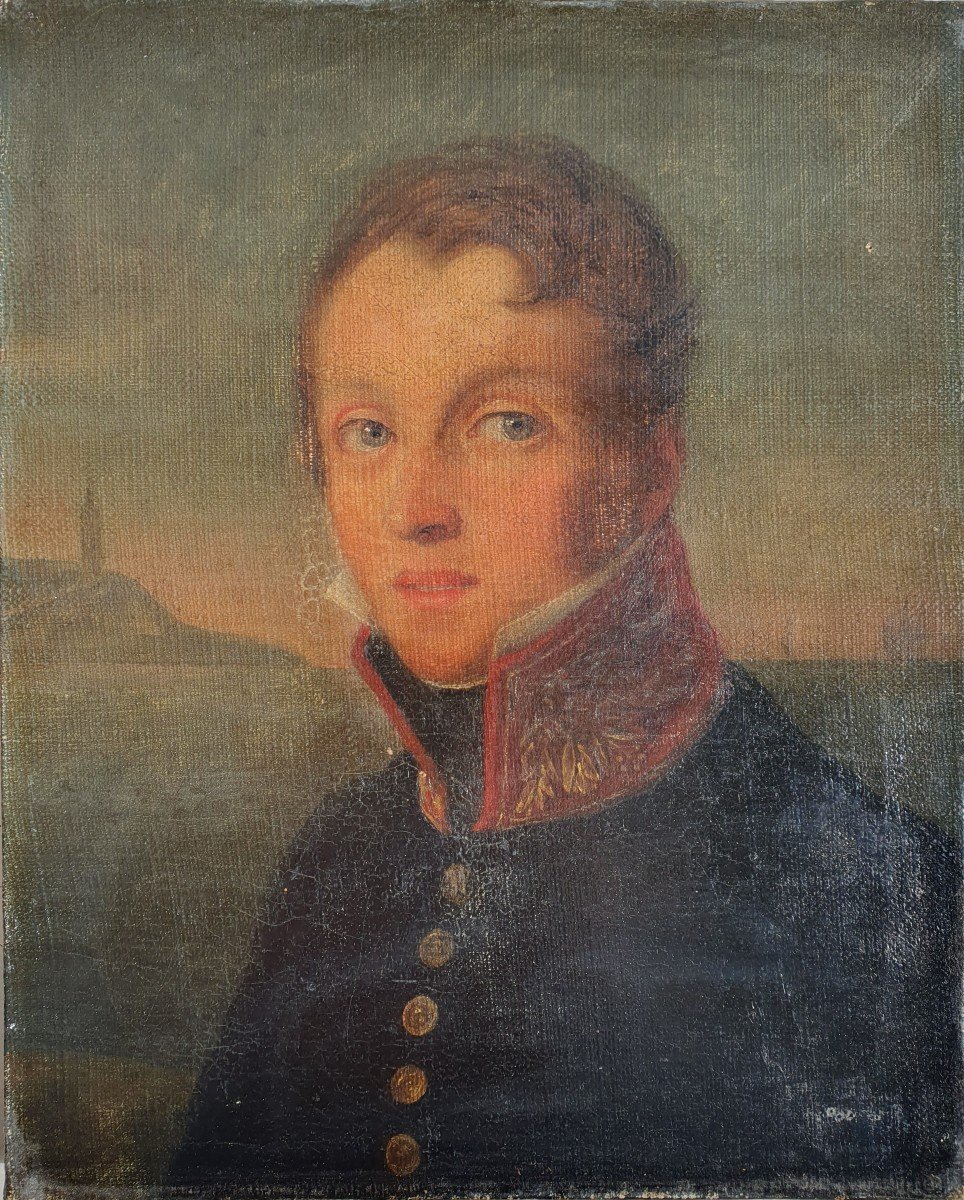Portrait De Jeune Officier, Ecole Française Du Début Du XIXe Siècle, Napoléon 1er