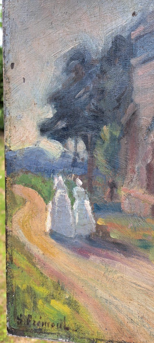 Suzanne Camille Désirée Frémont (1876-1962) Bretagne Tableau Impressionniste-photo-4