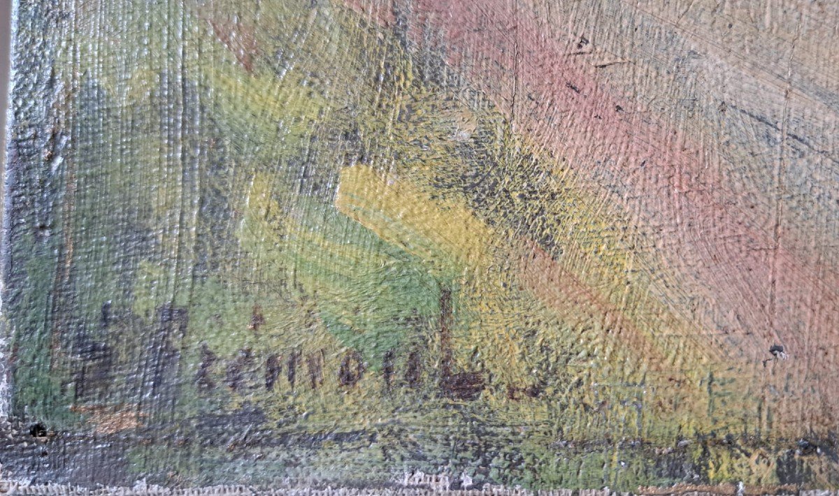 Suzanne Camille Désirée Frémont (1876-1962) Bretagne Tableau Impressionniste-photo-1