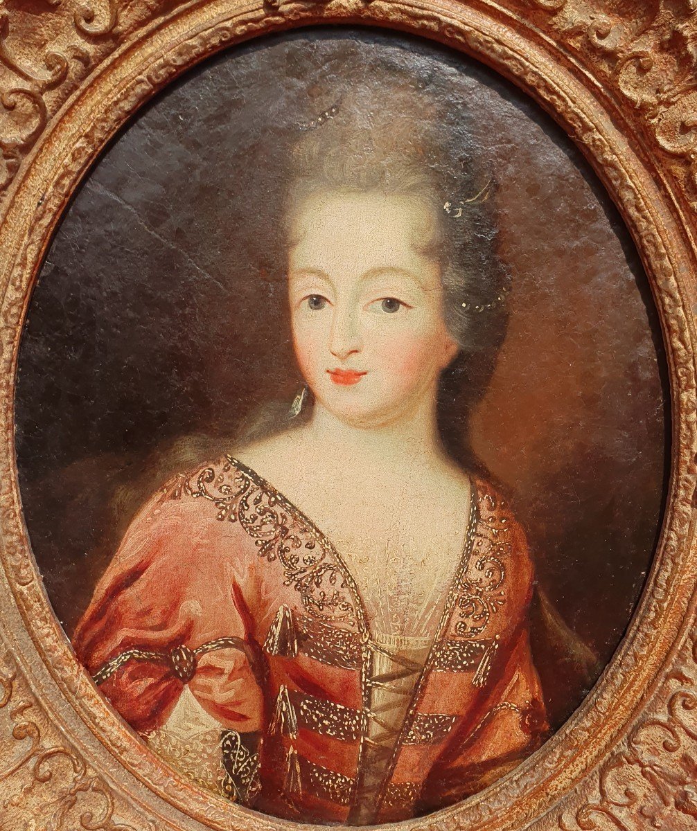 Portrait Of Françoise-marie De Bourbon “mademoiselle De Blois” Daughter Of Louis XIV Gobert XVIIth-photo-2