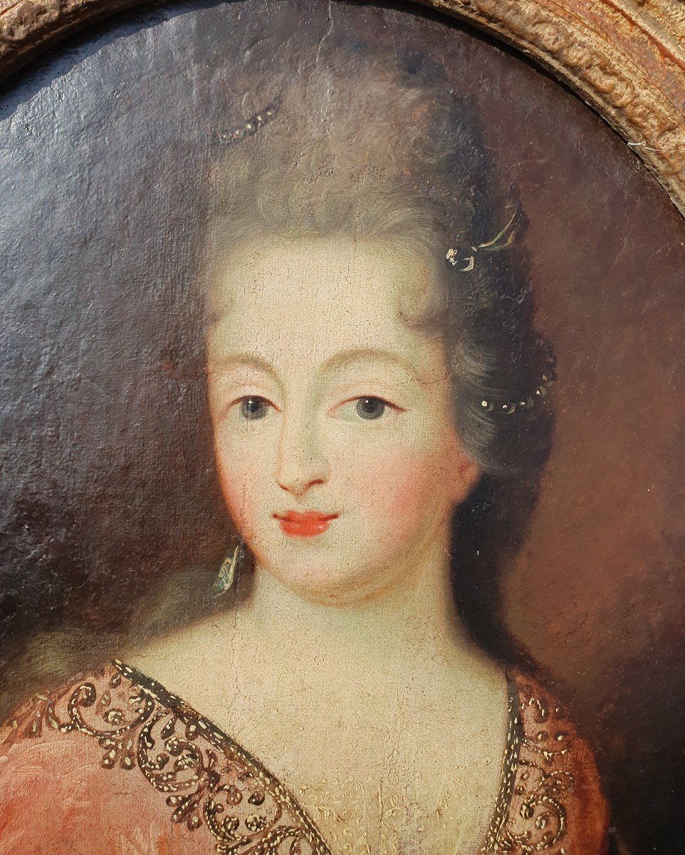 Portrait Of Françoise-marie De Bourbon “mademoiselle De Blois” Daughter Of Louis XIV Gobert XVIIth-photo-3