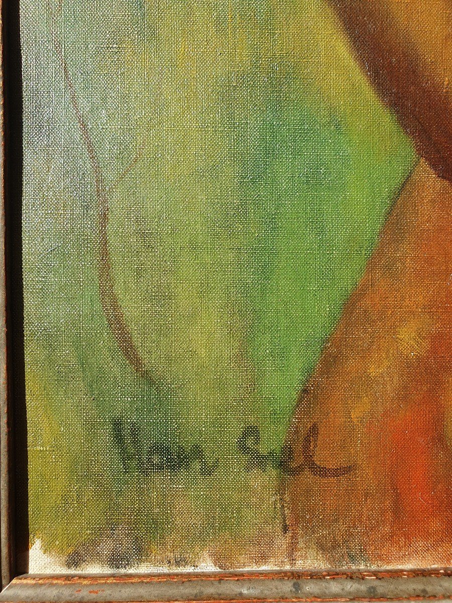 Han Snel (1925-1998) Portrait d’une Balinaise Indonésie Bali Ubud Fauvisme Expressionnisme-photo-3