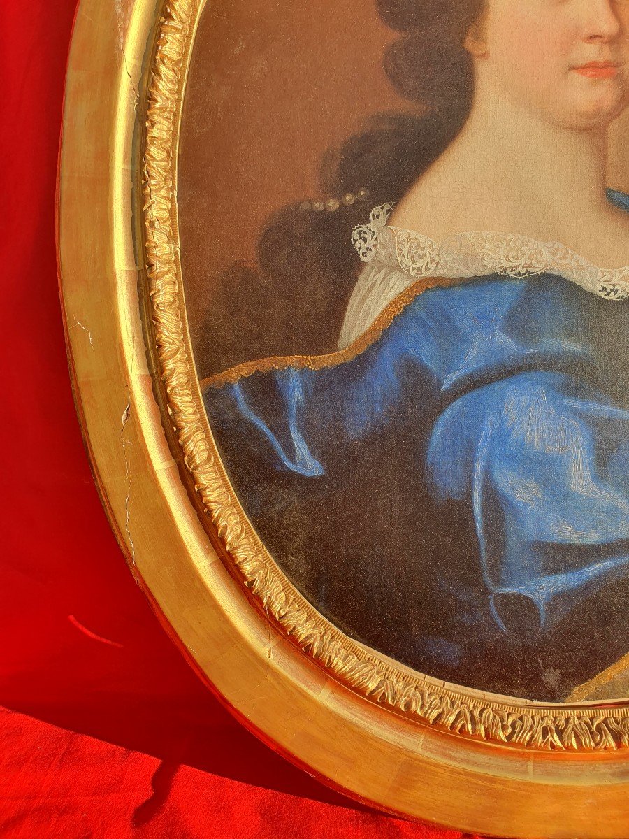 Portrait Of Marie Mancini (1639-1715) Princess Colonna Pierre Mignard (circle Of) 17th Century -photo-3