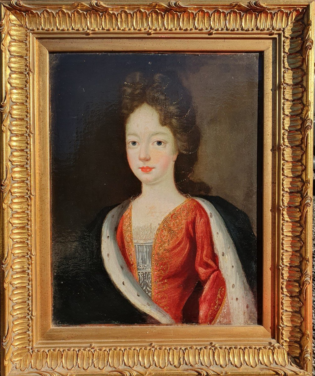 Portrait Of Marie Anne De Bourbon, Mademoiselle De Blois (presumed) Pierre Gobert (circle Of) 17th Century
