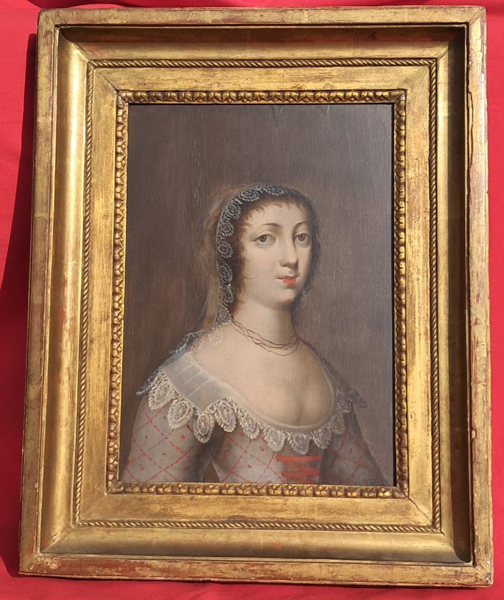 Jean Ducayer 17th Century Portrait Of A Lady Of Quality Louis XIII Period -photo-2