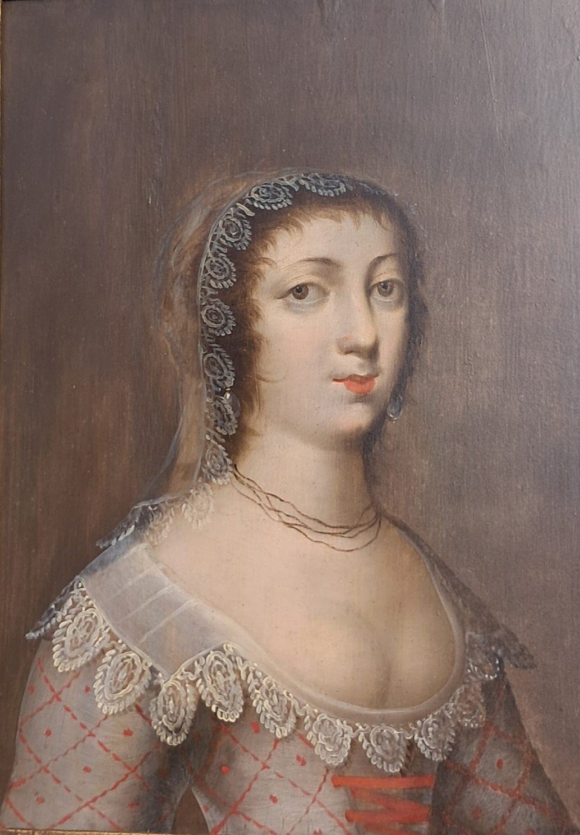 Jean Ducayer 17th Century Portrait Of A Lady Of Quality Louis XIII Period 