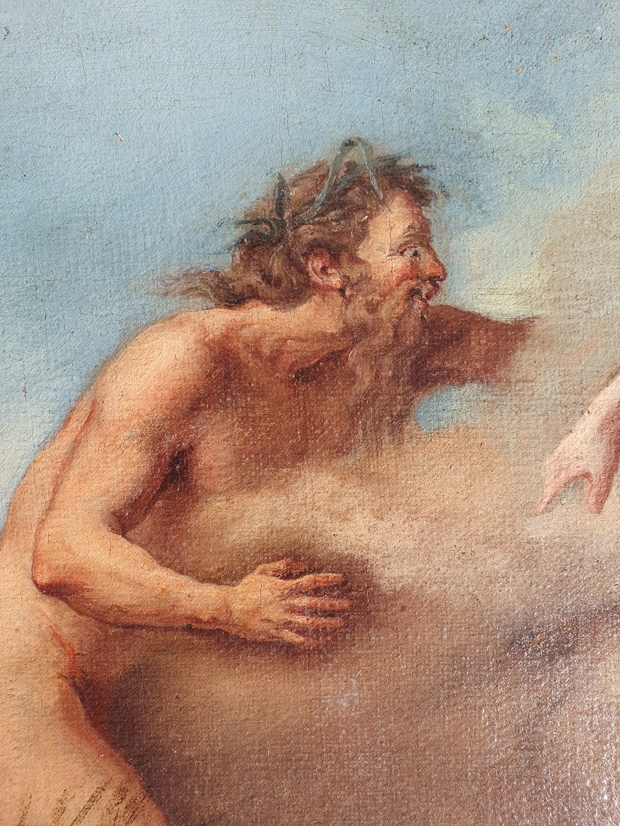 Alpheus And Arethusa Painting Mythological Scene 18th Century Artemis-photo-2